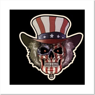 Uncle Sam Skull Posters and Art